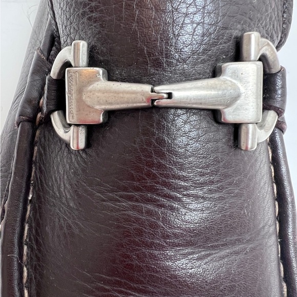 Salvatore Ferragamo Men’s Brown Leather Slip-on Driving Loafers Size 10 - Picture 7 of 16